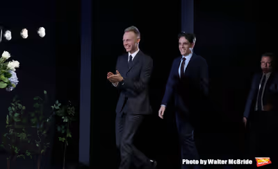 Justin Paul, Steven Levenson, and Michael Greif  Photo