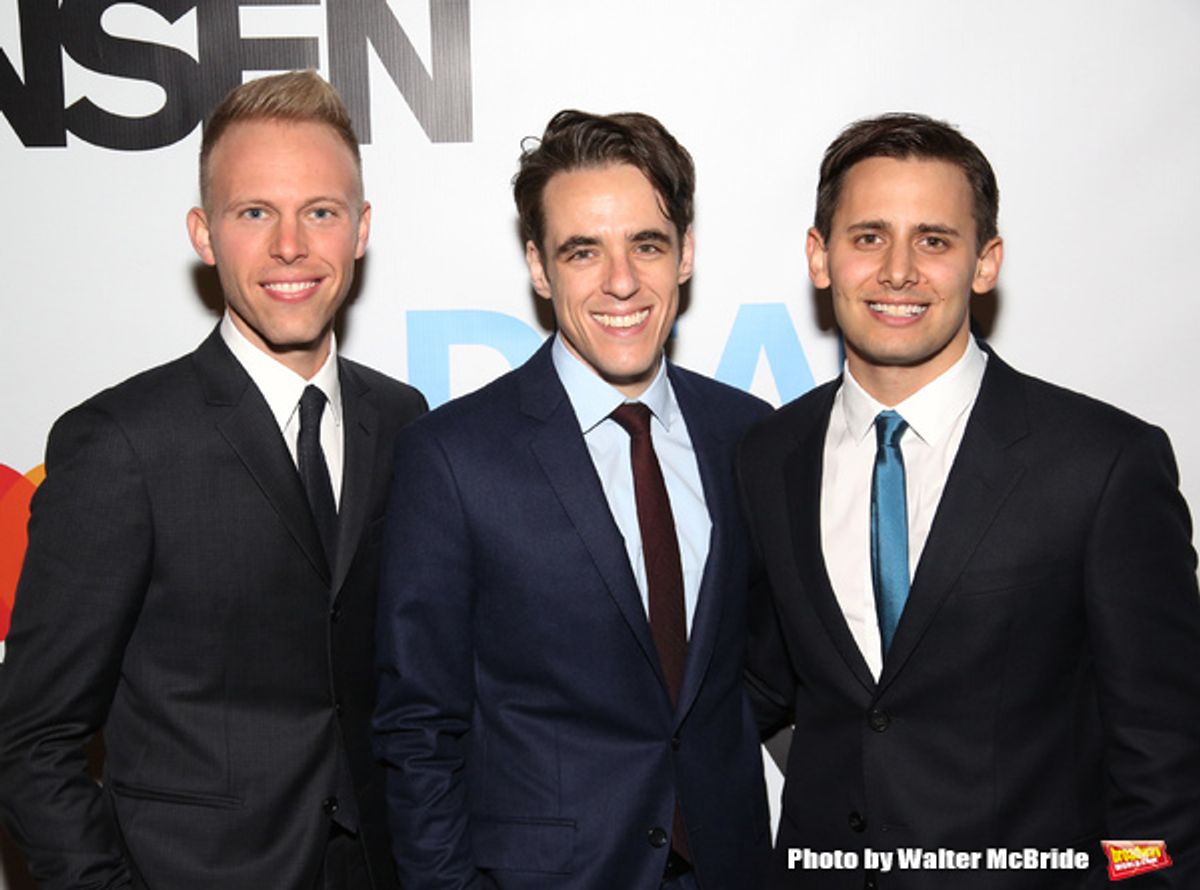 Justin Paul, Steven Levenson and Benj Pasek at 