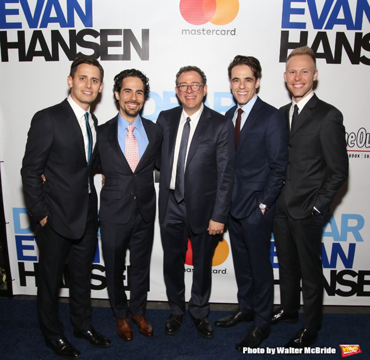 Benj Pasek, Alex Lacamoire, Michael Greif, Steven Levenson and Justin Paul  at 