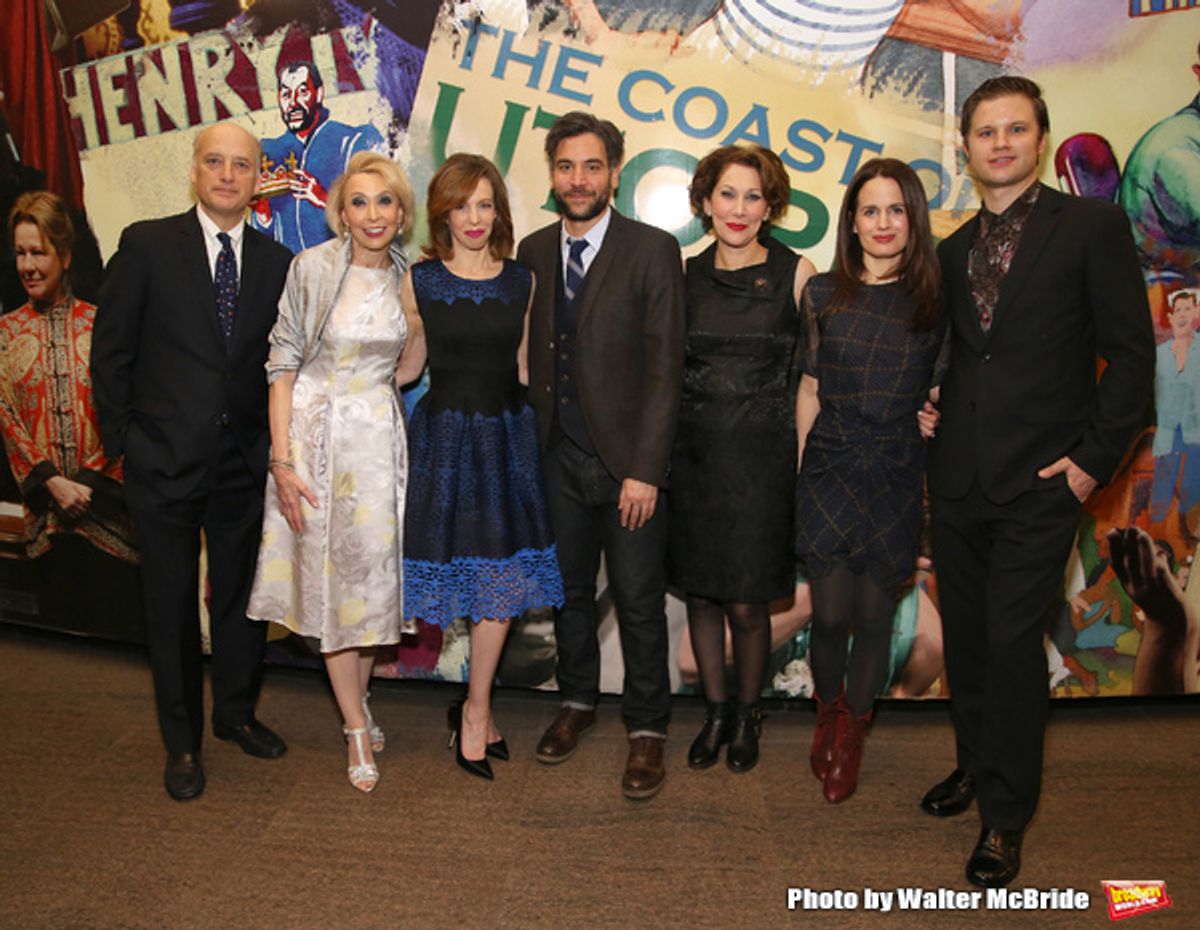 Frank Wood, Julie Halston, Maddie Corman, Josh Radnor, Randy Graff, Elizabeth Reaser and Michael Oberholtzer  at 
