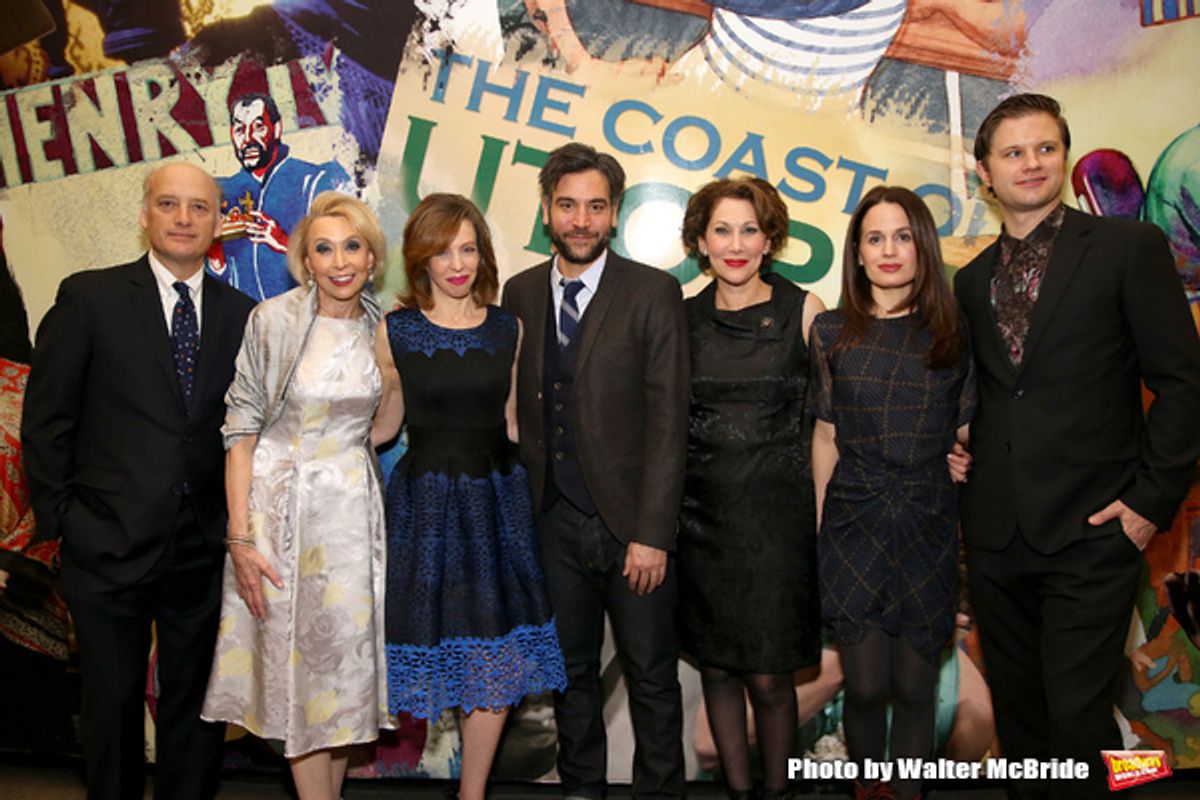 Frank Wood, Julie Halston, Maddie Corman, Josh Radnor, Randy Graff, Elizabeth Reaser and Michael Oberholtzer  at 