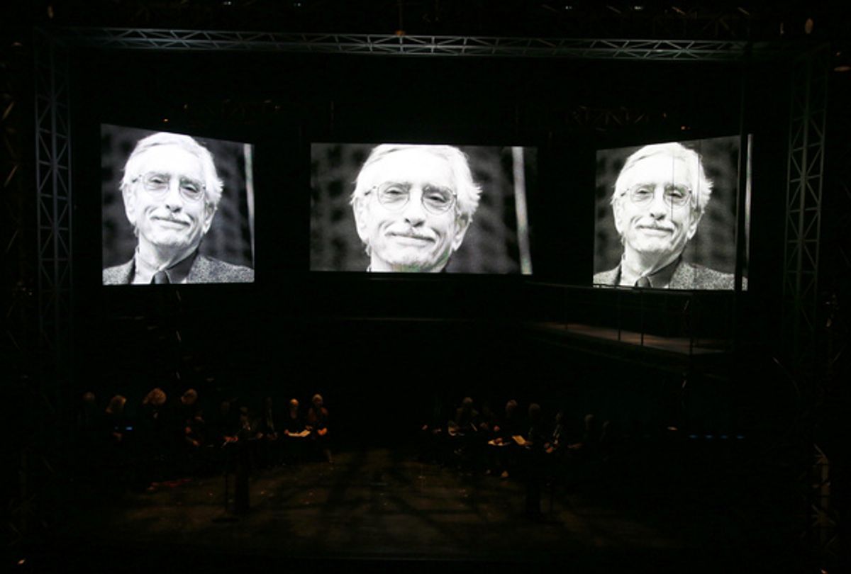 The Edward Albee Memorial at The August Wilson Theatre on December 6, 2016 in New York City. at 