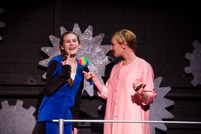 L-R: Mallory St. Arnold and Jaclyn Young Violet and Phinneas Trout in Roald Dahl's Wi Photo