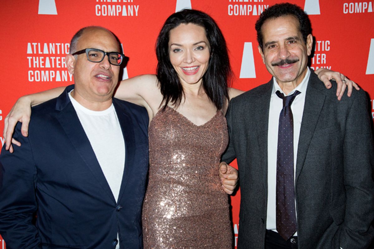 David Yazbek, Katrina Lenk, Tony Shalhoub at 
