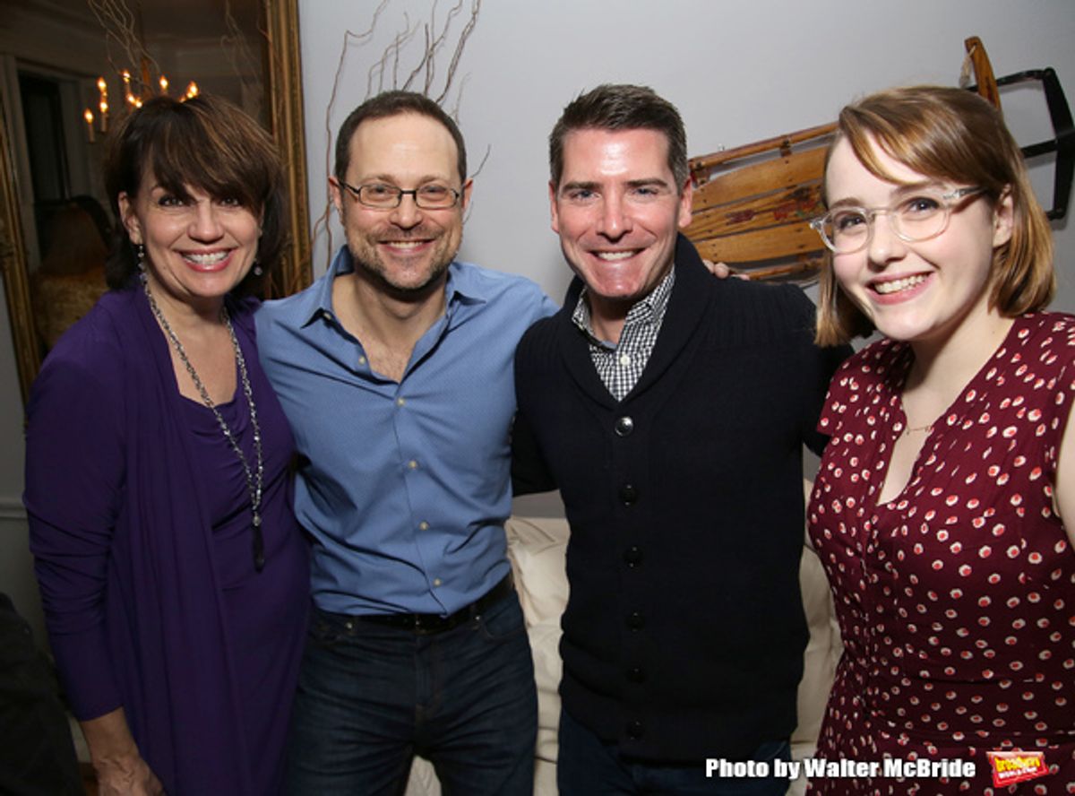 Beth Leavel, Matthew Sklar, Chad Beguelin and Caitlin Kinnunen attends the Dramatists Guild Fund Salon with Matthew Sklar and Chad Beguelin  at 