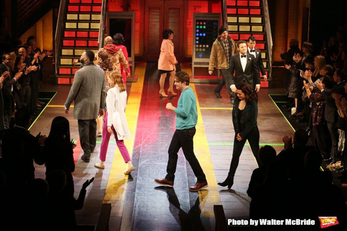 James Snyder, Margot Seibert,  Justin Guarini and Telly Leung with cast  at 