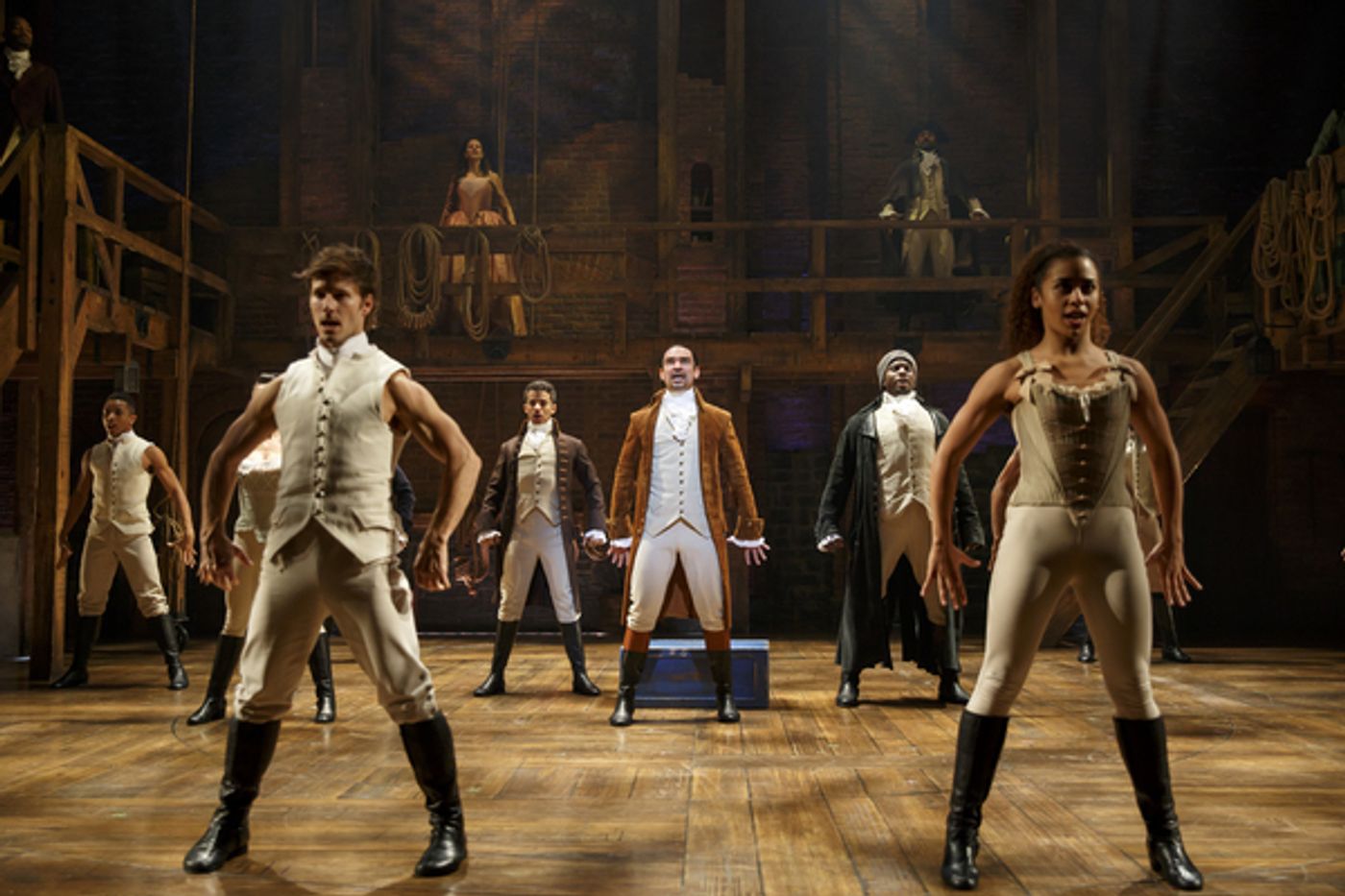 Photo Flash: Their Shot! First Look at Javier Munoz, Mandy Gonzalez, Brandon Victor Dixon and More in HAMILTON on Broadway  Image