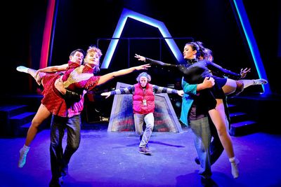 (left to right) Graham Hawley, Amanda Horvath, Caleb Baze, Courtney Mack and Vasily D Photo