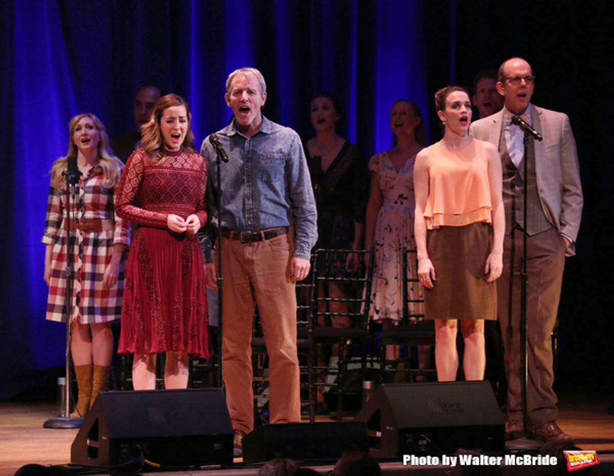 Hannah Elless, Stephen Bogardus, Emily Padgett and Jeff Bogardus with cast  at 