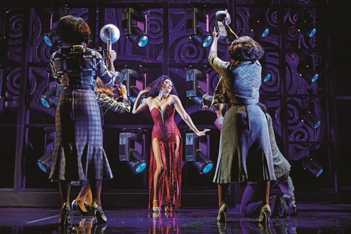 Liisi LaFontaine and the cast of DREAMGIRLS at 