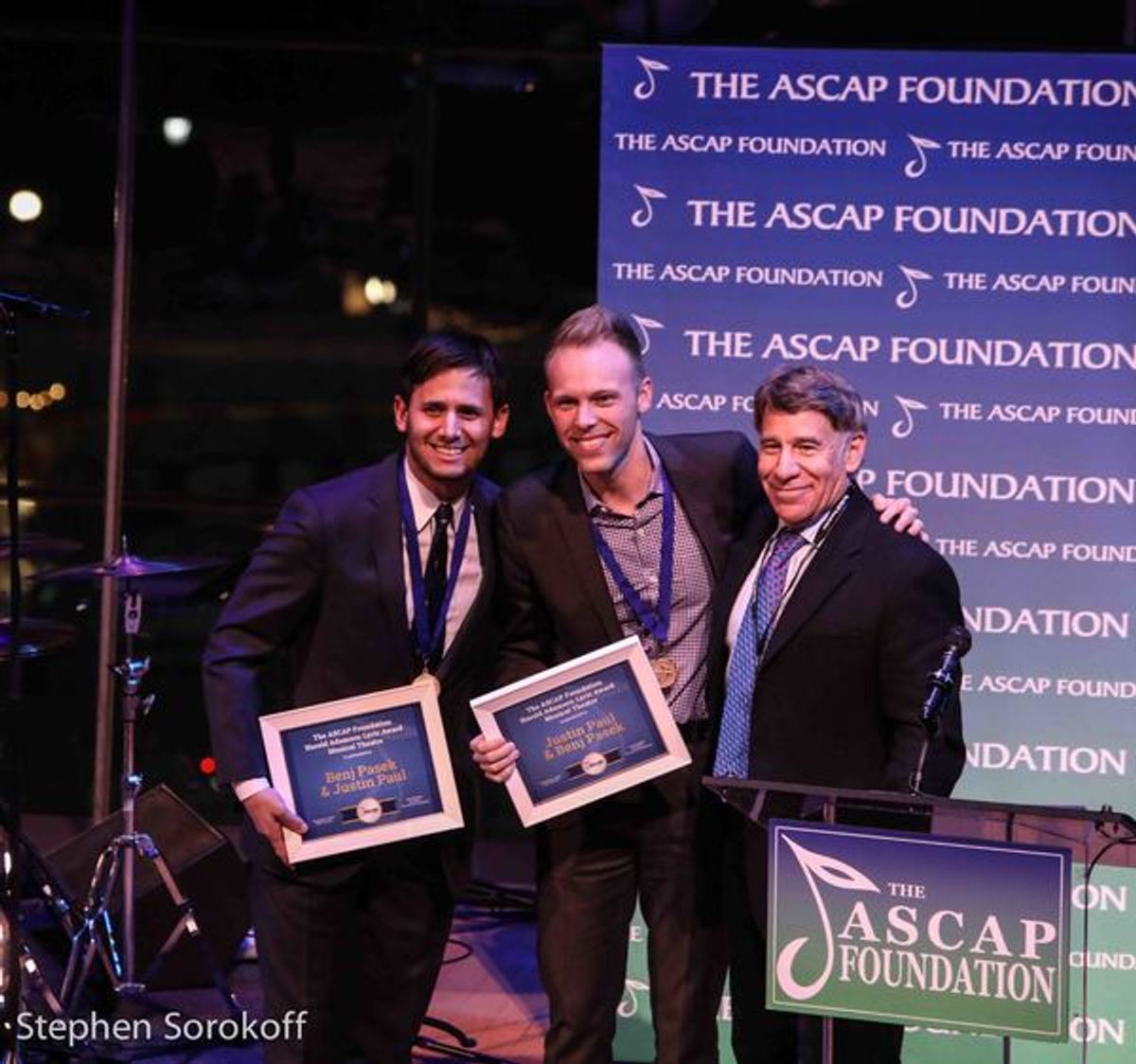 Benj Pasek, Justin Paul, Stephen Schwartz, Harold Adamson Award at 
