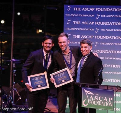 Benj Pasek, Justin Paul, Stephen Schwartz, Harold Adamson Award Photo