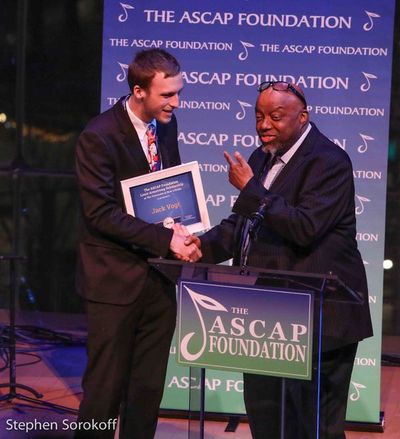 Jack Vogt & Stanly Crouch, Louis Armstrong Award Photo