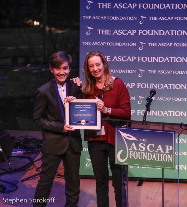 Saevar Rodine & Jamie Bernstein, Leonard Bernstein Award Photo