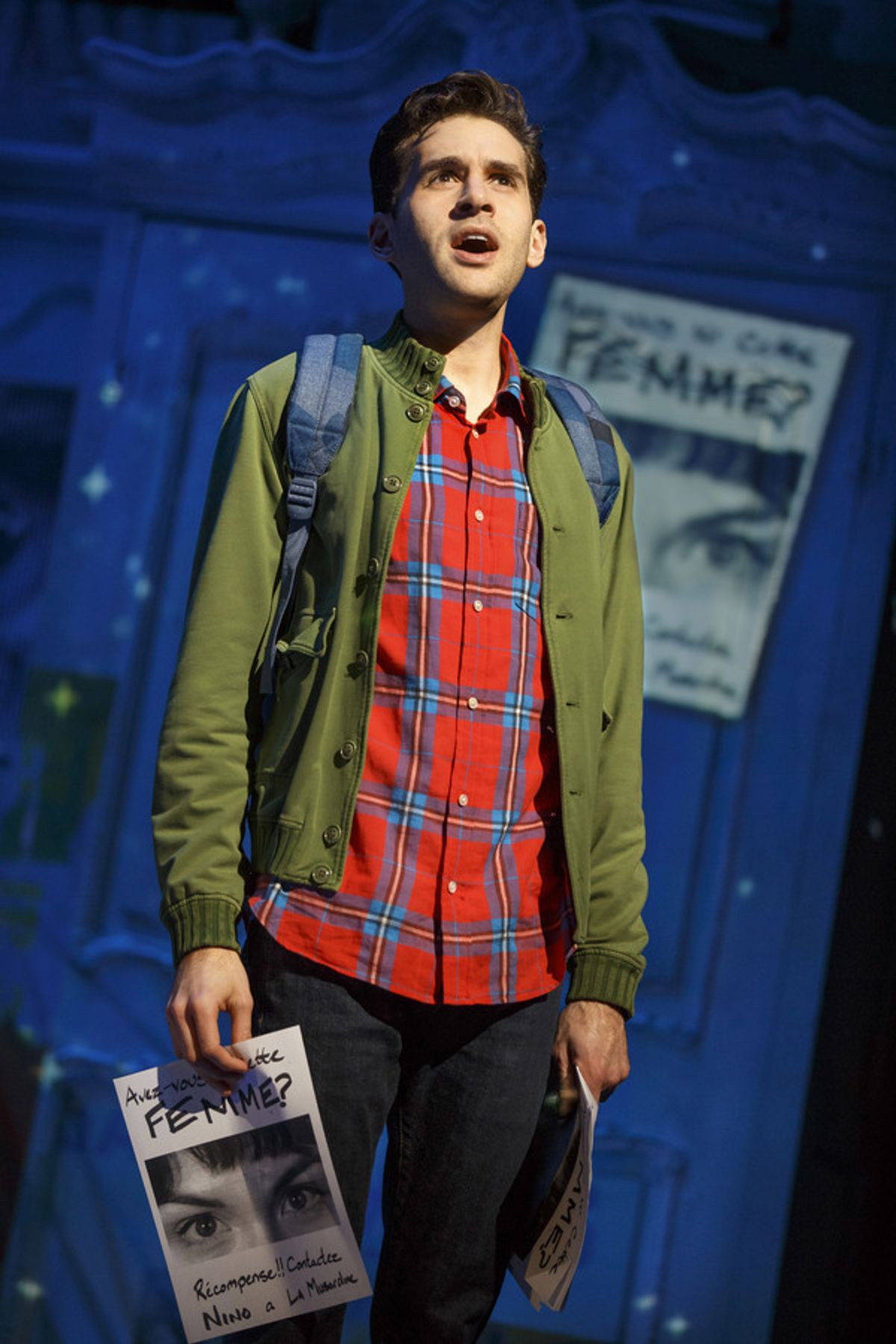 Adam Chanler-Berat in â€"AmÃ©lie, A New Musicalâ€ at Center Theatre Group/Ahmanson Theatre. Photo by Joan Marcus. at 