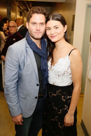 actor Steven Pasquale and cast member Phillipa Soo pose backstage after the opening night performance of "Amélie, A New Musical" at Center Theatre Group/Ahmanson Theatre on Friday, December 16, 2016, in Los Angeles, California. (Photo by Ryan Miller/Cap @ BroadwayWorld actor Steven Pasquale and cast member Phillipa Soo pose backstage after the openin Photo
