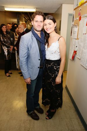 actor Steven Pasquale and cast member Phillipa Soo pose backstage after the opening night performance of "Amélie, A New Musical" at Center Theatre Group/Ahmanson Theatre on Friday, December 16, 2016, in Los Angeles, California. (Photo by Ryan Miller/Cap @ BroadwayWorld actor Steven Pasquale and cast member Phillipa Soo pose backstage after the openin Photo