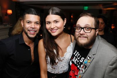 From left, actor Wilson Cruz and cast members Phillipa SooÂ and Randy Blair pose at Photo