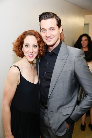 cast members Alison Cimmet and Heath Calvert pose backstage after the opening night performance of "Amélie, A New Musical" at Center Theatre Group/Ahmanson Theatre on Friday, December 16, 2016, in Los Angeles, California. (Photo by Ryan Miller/Capture @ BroadwayWorld cast members Alison Cimmet and Heath Calvert pose backstage after the opening nig Photo