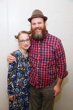 cast members Alyse Alan Louis and Paul Whitty pose backstage after the opening night performance of "Amélie, A New Musical" at Center Theatre Group/Ahmanson Theatre on Friday, December 16, 2016, in Los Angeles, California. (Photo by Ryan Miller/Capture @ BroadwayWorld cast members Alyse Alan Louis and Paul Whitty pose backstage after the opening nig Photo