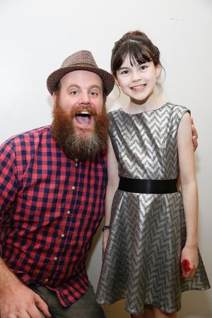 From left, cast members Paul Whitty and Savvy Crawford pose backstage after the opening night performance of "Amélie, A New Musical" at Center Theatre Group/Ahmanson Theatre on Friday, December 16, 2016, in Los Angeles, California. (Photo by Ryan Mille @ BroadwayWorld From left, cast members Paul Whitty and Savvy Crawford pose backstage after the Photo