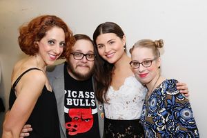 From left, cast members Alison Cimmet, Randy Blair, Phillipa Soo and Alyse Alan Louis pose backstage after the opening night performance of "Amélie, A New Musical" at Center Theatre Group/Ahmanson Theatre on Friday, December 16, 2016, in Los Angeles, Cal @ BroadwayWorld From left, cast members Alison Cimmet, Randy Blair, Phillipa Soo and Alyse Alan Louis Photo