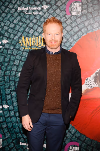 Actor Jesse Tyler Ferguson arrives for the opening night performance of "AmÃ©lie, A Photo