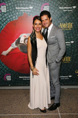 Actors Sabina Zuniga Varela and Miles Gaston Villanueva arrive for the opening night performance of "Amélie, A New Musical" at Center Theatre Group/Ahmanson Theatre on Friday, December 16, 2016, in Los Angeles, California. (Photo by Ryan Miller/Capture I @ BroadwayWorld Actors Sabina Zuniga Varela and Miles Gaston Villanueva arrive for the opening night Photo