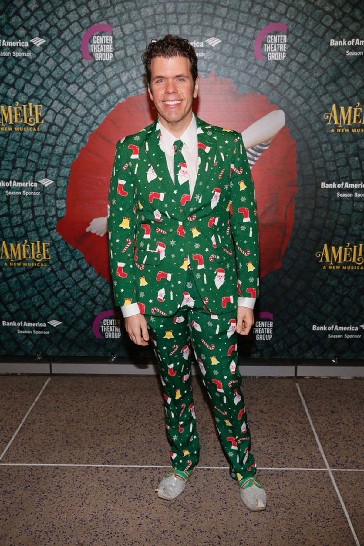 Perez Hilton arrives for the opening night performance of 'AmÃ©lie, A New Musical' at Center Theatre Group/Ahmanson Theatre on Friday, December 16, 2016, in Los Angeles, California. (Photo by Ryan Miller/Capture Imaging) at 