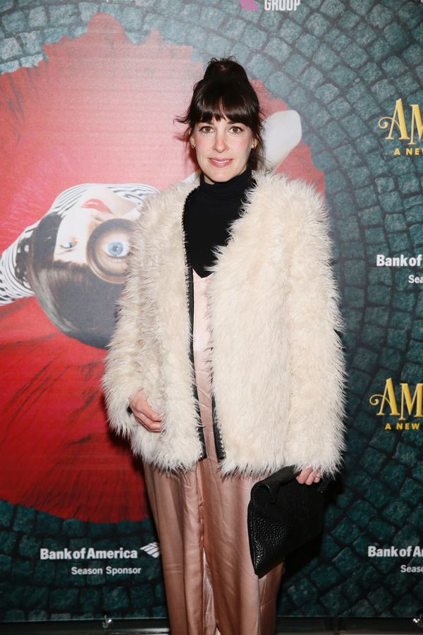 Actor Jeanne Syquia arrives for the opening night performance of 