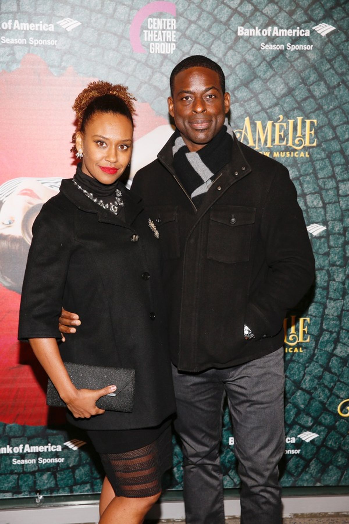 From left, actors Ryan Michelle Bathe and Sterling K. Brown arrive for the opening night performance of 'AmÃ©lie, A New Musical' at Center Theatre Group/Ahmanson Theatre on Friday, December 16, 2016, in Los Angeles, California. (Photo by Ryan Miller/Captu at 