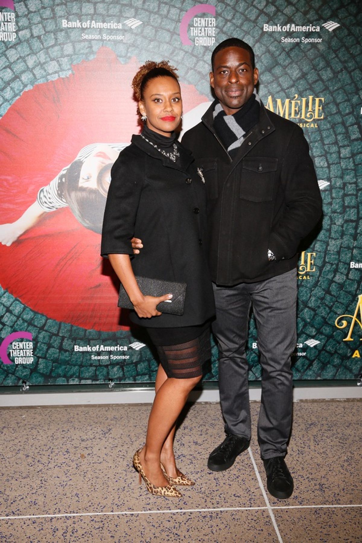 From left, actors Ryan Michelle Bathe and Sterling K. Brown arrive for the opening night performance of 'AmÃ©lie, A New Musical' at Center Theatre Group/Ahmanson Theatre on Friday, December 16, 2016, in Los Angeles, California. (Photo by Ryan Miller/Captu at 