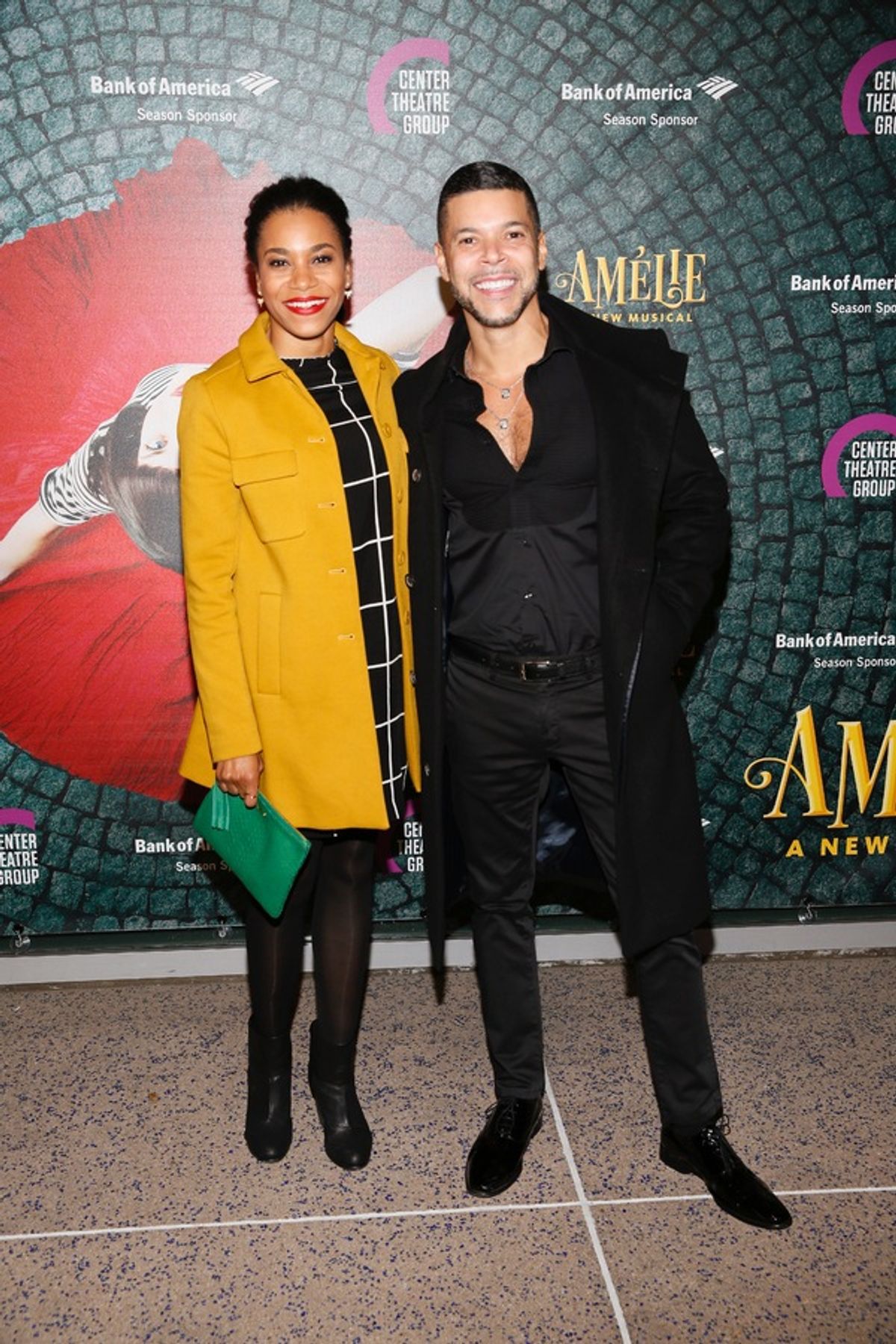 From left, actors Kelly McCreary and Wilson Cruz arrive for the opening night performance of 'AmÃ©lie, A New Musical' at Center Theatre Group/Ahmanson Theatre on Friday, December 16, 2016, in Los Angeles, California. (Photo by Ryan Miller/Capture Imaging) at 