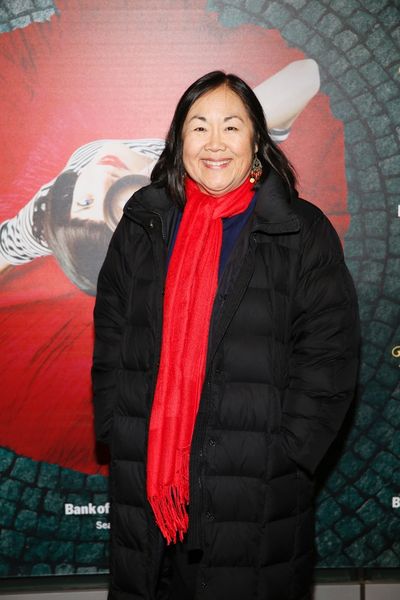 Actress Emily Kuroda arrives for the opening night performance of "AmÃ©lie, A New M Photo