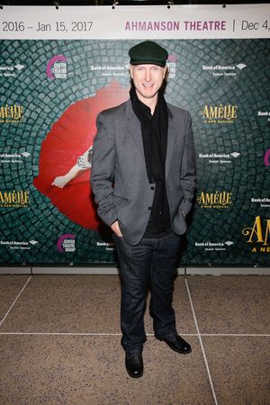 Actor Hugo Armstrong arrives for the opening night performance of "AmÃ©lie, A New M Photo