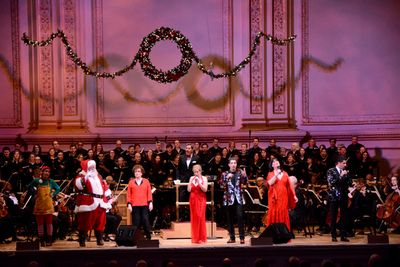 The New York Pops and Essential Voices USA with Santa Claus Judith Clurman, Steven Re Photo