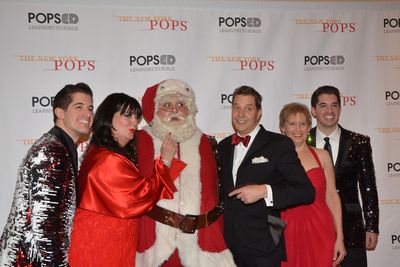 Will Nunziata, Ann Hampton Callaway, Santa Claus, Steven Reineke, Liz Callaway and An Photo