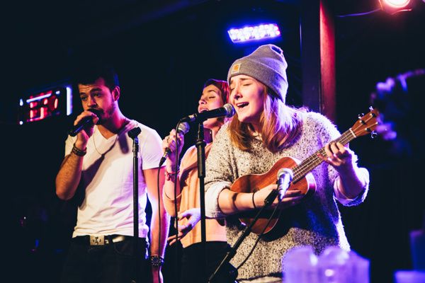 Esteban Carmona, Brittany Dorazio and Kirsten Heibert of The Happy Harmony Movement Photo