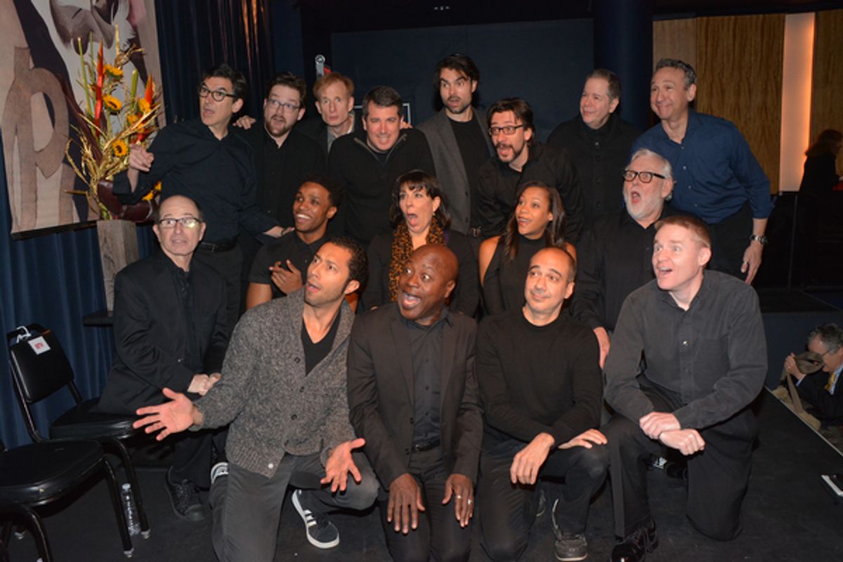 Jonathan Hadley, Daniel Schwait, Nick Corley, Ethan Litwin, Christian Ryan, Roberto Cambeiro, Peter Bartlett, Jay Russell, Everett Quinton, L. Steven Taylor, Christine Pedi, Nikki M. James, Jim Brochu, William Demeritt, Aaron Lee Battle, Evan Zes and Ward at 