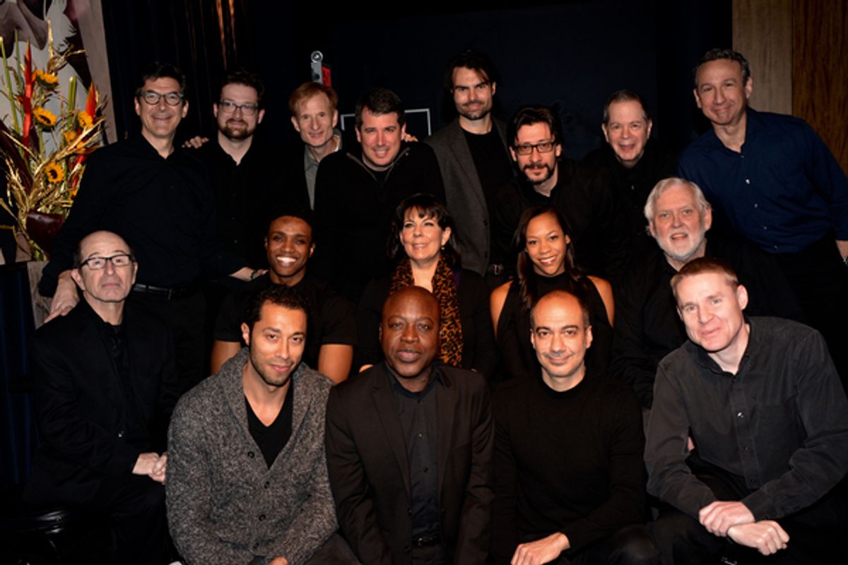 Jonathan Hadley, Daniel Schwait, Nick Corley, Ethan Litwin, Christian Ryan, Roberto Cambeiro, Peter Bartlett, Jay Russell, Everett Quinton, L. Steven Taylor, Christine Pedi, Nikki M. James, Jim Brochu, William Demeritt, Aaron Lee Battle, Evan Zes and Ward at 