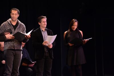 William Demeritt, Seth Rudetsky and Nikki M. James Photo