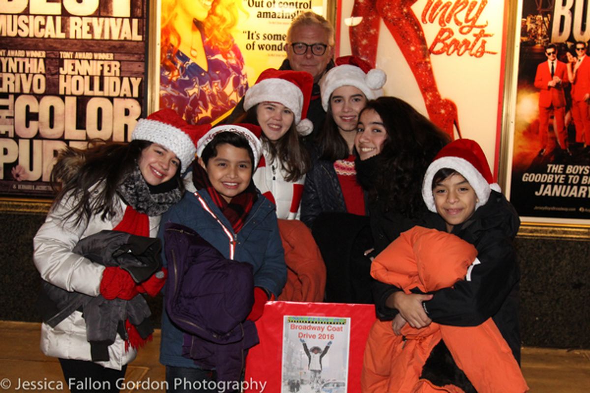 Fabi Aguirre, Eduardo Hernandez, Mary Stewart Sullivan, Stephen Daldry, Mavis Simpson-Ernst, Alexandria Suarez and Kevin Tellez at 