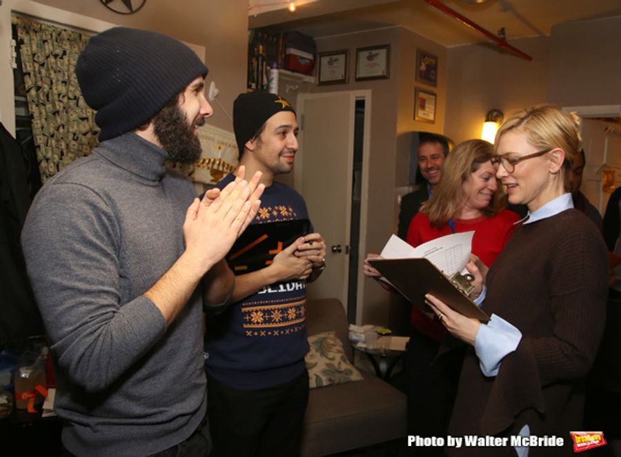 Photo Coverage: Lin-Manuel Miranda, Josh Groban, and Cate Blanchett Judge HAMILTON Door Decorating Competition 2016 Image