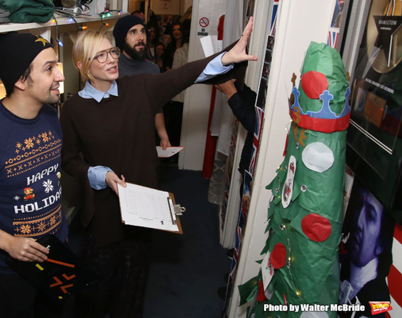 Photo Coverage: Lin-Manuel Miranda, Josh Groban, and Cate Blanchett Judge HAMILTON Door Decorating Competition 2016  Image