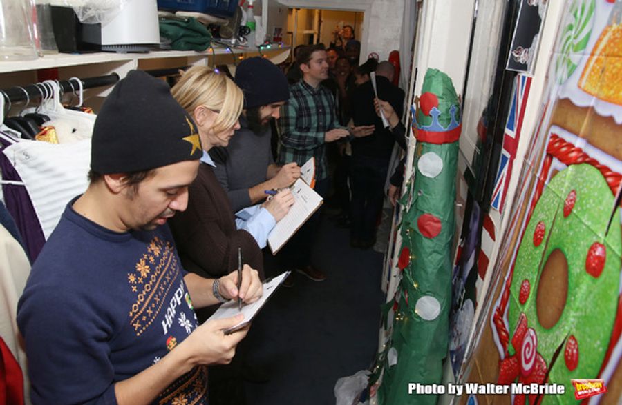 Photo Coverage: Lin-Manuel Miranda, Josh Groban, and Cate Blanchett Judge HAMILTON Door Decorating Competition 2016 Image