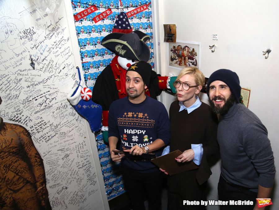 Photo Coverage: Lin-Manuel Miranda, Josh Groban, and Cate Blanchett Judge HAMILTON Door Decorating Competition 2016 Image