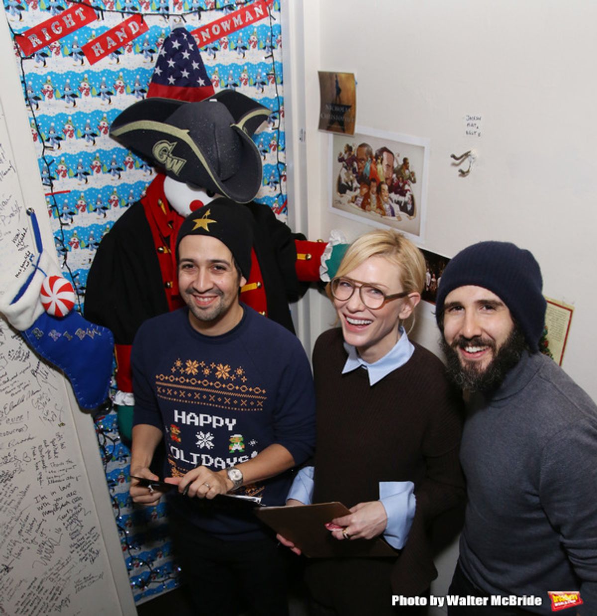 Lin-Manuel Miranda, Cate Blanchett and Josh Groban  at 