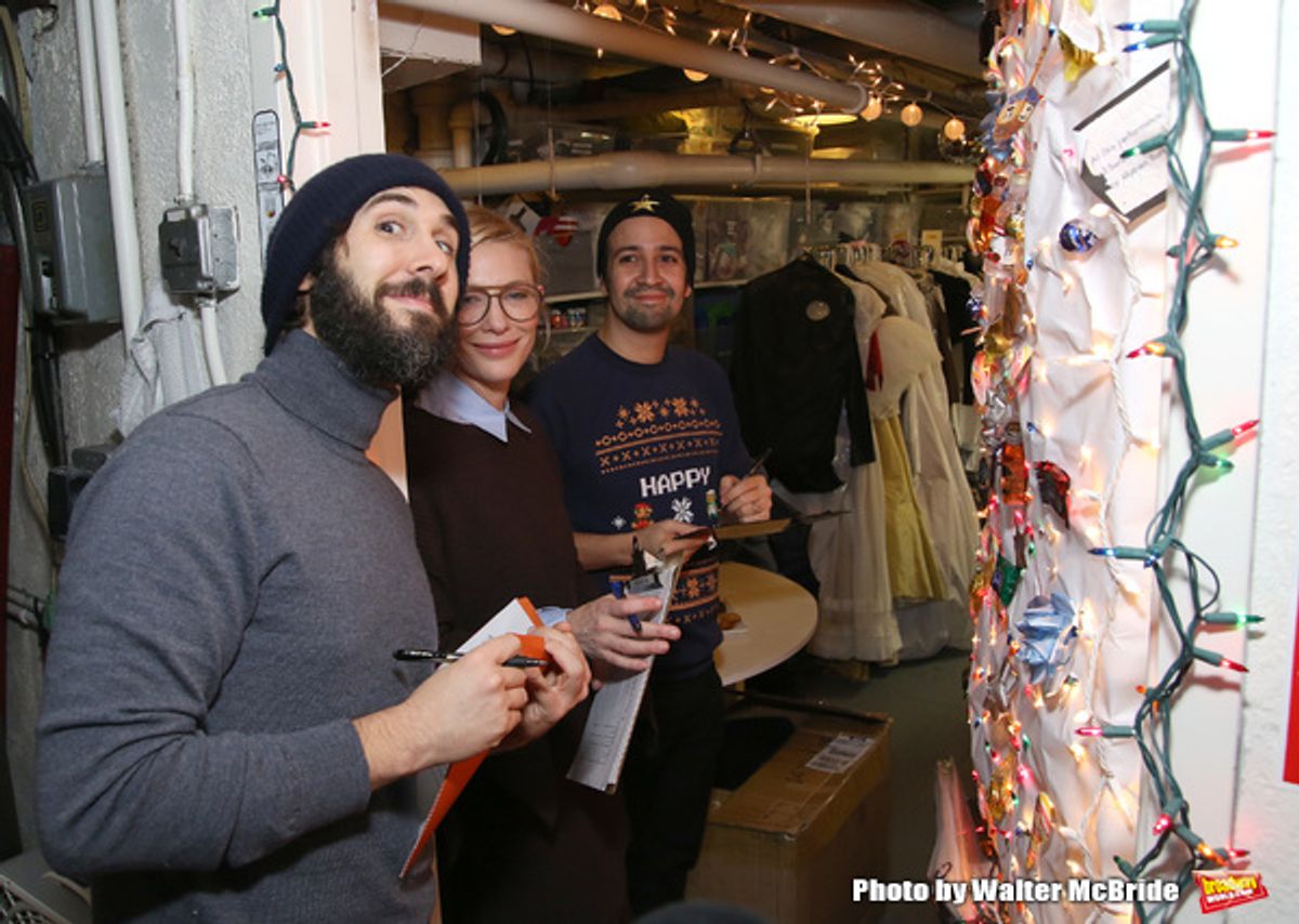Josh Groban, Cate Blanchett and Lin-Manuel Miranda  at 