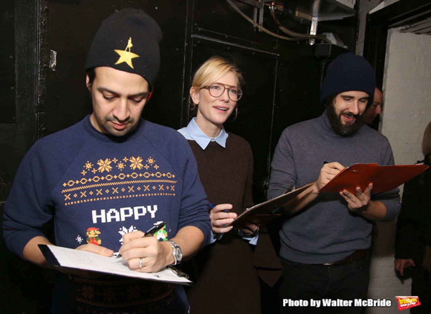 Photo Coverage: Lin-Manuel Miranda, Josh Groban, and Cate Blanchett Judge HAMILTON Door Decorating Competition 2016  Image