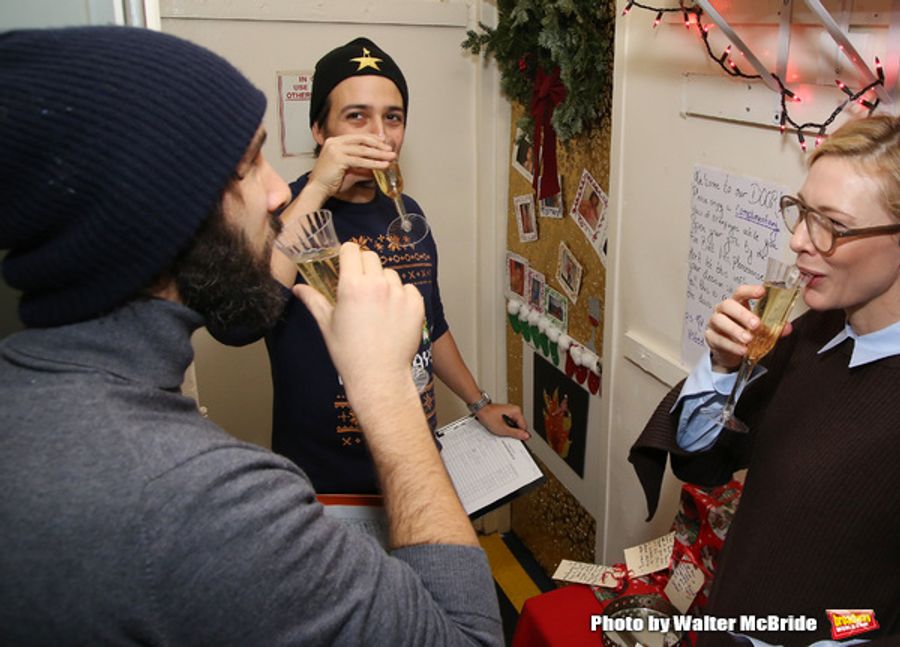 Photo Coverage: Lin-Manuel Miranda, Josh Groban, and Cate Blanchett Judge HAMILTON Door Decorating Competition 2016 Image